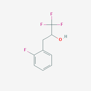 molecular formula C9H8F4O B13552055 1,1,1-Trifluoro-3-(2-fluorophenyl)propan-2-ol 