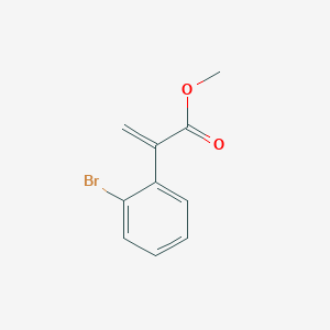 molecular formula C10H9BrO2 B13552192 Methyl 2-(2-bromophenyl)acrylate 