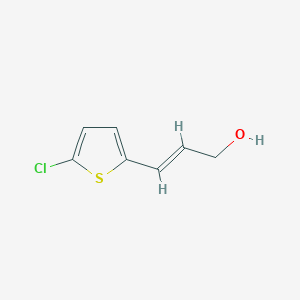 molecular formula C7H7ClOS B13552203 3-(5-Chlorothiophen-2-yl)prop-2-en-1-ol 
