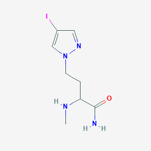 molecular formula C8H13IN4O B13552206 4-(4-Iodo-1h-pyrazol-1-yl)-2-(methylamino)butanamide 