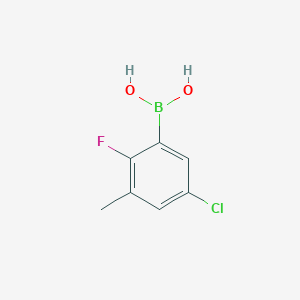 molecular formula C7H7BClFO2 B1355222 5-氯-2-氟-3-甲基苯硼酸 CAS No. 352535-87-6