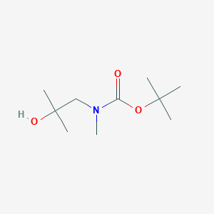 molecular formula C10H21NO3 B13552229 Tert-butyl (2-hydroxy-2-methylpropyl)(methyl)carbamate 