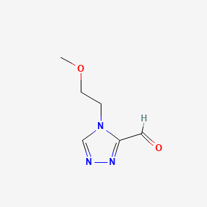 molecular formula C6H9N3O2 B13552244 4-(2-methoxyethyl)-4H-1,2,4-triazole-3-carbaldehyde 