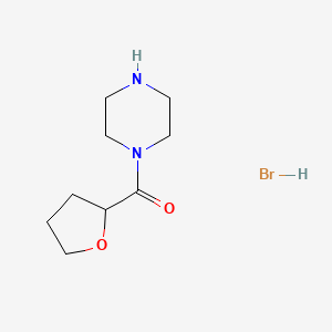 molecular formula C9H17BrN2O2 B1355225 1-(2-Tetrahydrofuroyl)piperazine hydrobromide CAS No. 63590-62-5