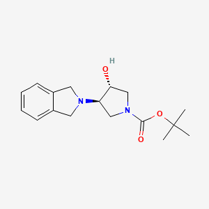 molecular formula C17H24N2O3 B13552278 tert-butyl (3R,4R)-3-(2,3-dihydro-1H-isoindol-2-yl)-4-hydroxypyrrolidine-1-carboxylate 