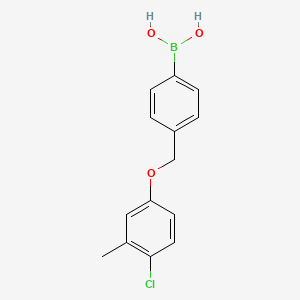molecular formula C14H14BClO3 B1355231 (4-((4-Chloro-3-methylphenoxy)methyl)phenyl)boronic acid CAS No. 849052-25-1