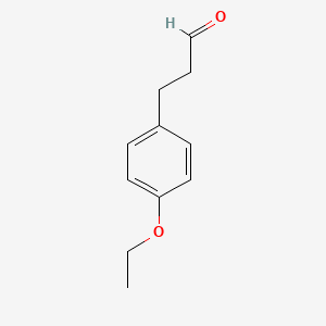 molecular formula C11H14O2 B13552399 Benzenepropanal, 4-ethoxy- 