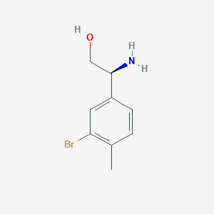 molecular formula C9H12BrNO B13552432 (s)-2-Amino-2-(3-bromo-4-methylphenyl)ethan-1-ol 