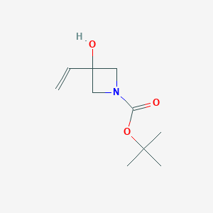 molecular formula C10H17NO3 B13552433 Tert-butyl 3-ethenyl-3-hydroxyazetidine-1-carboxylate 