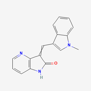 molecular formula C17H13N3O B1355245 (3E)-3-[(1-METHYLINDOL-3-YL)METHYLIDENE]-1H-PYRROLO[3,2-B]PYRIDIN-2-ONE 