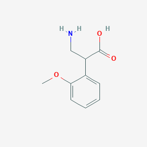 molecular formula C10H13NO3 B13552458 3-Amino-2-(2-methoxyphenyl)propanoic acid CAS No. 682803-11-8