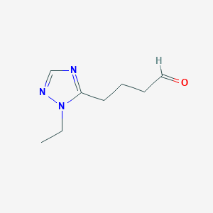 molecular formula C8H13N3O B13552468 4-(1-Ethyl-1h-1,2,4-triazol-5-yl)butanal 
