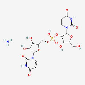 molecular formula C18H26N5O14P B1355247 Azane;[5-(2,4-dioxopyrimidin-1-yl)-3,4-dihydroxyoxolan-2-yl]methyl [2-(2,4-dioxopyrimidin-1-yl)-4-hydroxy-5-(hydroxymethyl)oxolan-3-yl] hydrogen phosphate CAS No. 108321-54-6