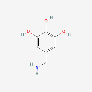 molecular formula C7H9NO3 B13552494 1,2,3-Benzenetriol, 5-(aminomethyl)- CAS No. 79146-84-2