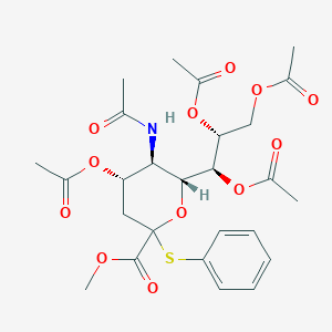 molecular formula C26H33NO12S B135525 Phenyl 4,7,8,9-tetra-O-acetyl-2-thio-N-acetyl-D-neuraminic acid methyl ester CAS No. 155155-64-9
