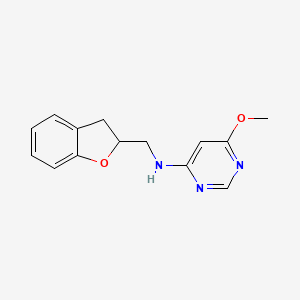molecular formula C14H15N3O2 B13552540 N-[(2,3-dihydro-1-benzofuran-2-yl)methyl]-6-methoxypyrimidin-4-amine 