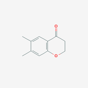 molecular formula C11H12O2 B1355263 6,7-dimethyl-3,4-dihydro-2H-1-benzopyran-4-one CAS No. 80859-08-1