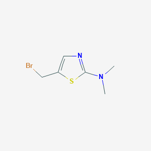 molecular formula C6H9BrN2S B13552633 5-(Bromomethyl)-N,N-dimethylthiazol-2-amine 