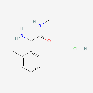 molecular formula C10H15ClN2O B13552635 2-amino-N-methyl-2-(2-methylphenyl)acetamidehydrochloride 