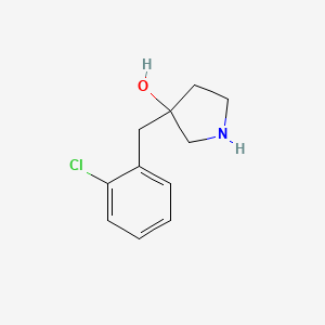 molecular formula C11H14ClNO B13552665 3-(2-Chlorobenzyl)pyrrolidin-3-ol 