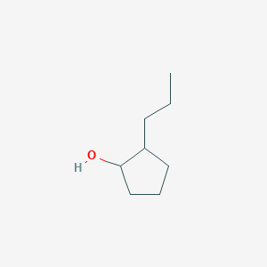 molecular formula C8H16O B13552691 2-Propylcyclopentan-1-ol 