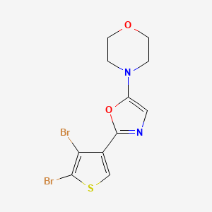 molecular formula C11H10Br2N2O2S B13552771 4-[2-(4,5-Dibromothiophen-3-yl)-1,3-oxazol-5-yl]morpholine 