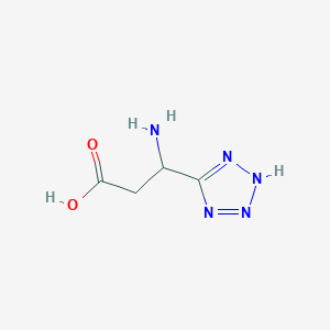 molecular formula C4H7N5O2 B13552797 3-amino-3-(2H-tetrazol-5-yl)propanoic acid CAS No. 51163-38-3