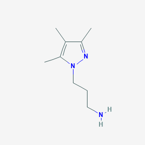 molecular formula C9H17N3 B1355281 3-(3,4,5-三甲基-1H-吡唑-1-基)丙-1-胺 CAS No. 69980-77-4