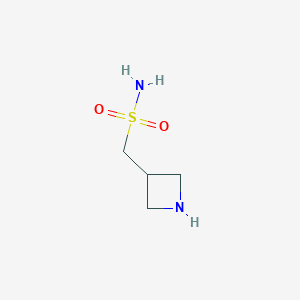 molecular formula C4H10N2O2S B13552847 Azetidin-3-ylmethanesulfonamide 