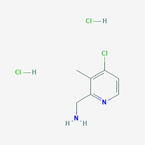 molecular formula C7H11Cl3N2 B13552853 1-(4-Chloro-3-methylpyridin-2-yl)methanaminedihydrochloride 