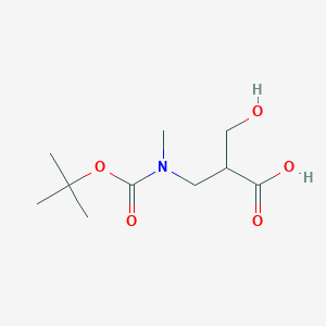 molecular formula C10H19NO5 B13552864 3-{[(Tert-butoxy)carbonyl](methyl)amino}-2-(hydroxymethyl)propanoic acid 