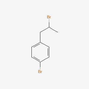molecular formula C9H10Br2 B13552882 1-Bromo-4-(2-bromopropyl)benzene 