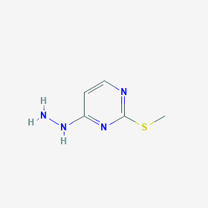 molecular formula C5H8N4S B1355289 4-Hydrazino-2-(methylsulfanyl)pyrimidine CAS No. 104408-29-9