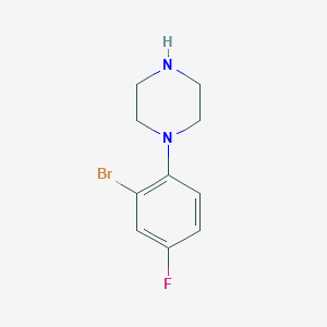 molecular formula C10H12BrFN2 B13552899 1-(2-Bromo-4-fluorophenyl)piperazine 