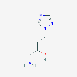 molecular formula C6H12N4O B13552910 1-amino-4-(1H-1,2,4-triazol-1-yl)butan-2-ol 