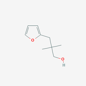 molecular formula C9H14O2 B13552923 3-(Furan-2-yl)-2,2-dimethylpropan-1-ol 