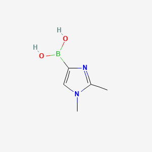 molecular formula C5H9BN2O2 B13552926 (1,2-dimethyl-1H-imidazol-4-yl)boronic acid 