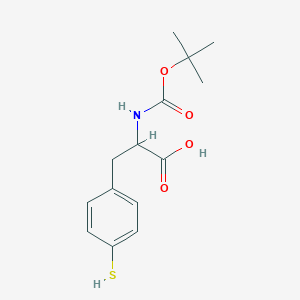 molecular formula C14H19NO4S B13552927 2-((tert-Butoxycarbonyl)amino)-3-(4-mercaptophenyl)propanoic acid 