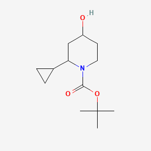 molecular formula C13H23NO3 B13552941 Tert-butyl 2-cyclopropyl-4-hydroxypiperidine-1-carboxylate 