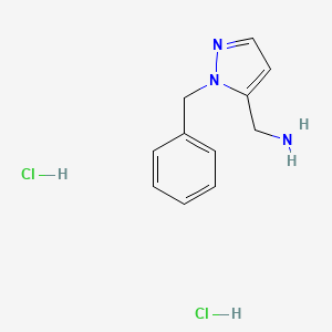 molecular formula C11H15Cl2N3 B13552953 1-(1-benzyl-1H-pyrazol-5-yl)methanaminedihydrochloride 