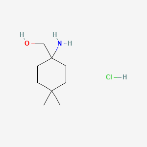 molecular formula C9H20ClNO B13552996 (1-Amino-4,4-dimethylcyclohexyl)methanolhydrochloride 