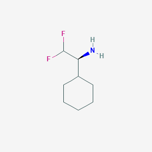 molecular formula C8H15F2N B13553070 (1S)-1-cyclohexyl-2,2-difluoroethanamine 