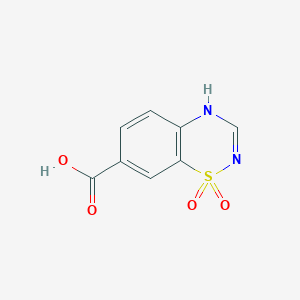 molecular formula C8H6N2O4S B13553077 1,1-dioxo-4H-1lambda6,2,4-benzothiadiazine-7-carboxylic acid 