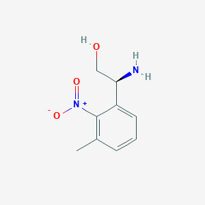 molecular formula C9H12N2O3 B13553081 (S)-2-amino-2-(3-methyl-2-nitrophenyl)ethan-1-ol 