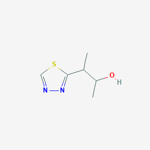 molecular formula C6H10N2OS B13553106 3-(1,3,4-Thiadiazol-2-yl)butan-2-ol 