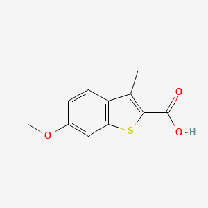 molecular formula C11H10O3S B1355317 6-Methoxy-3-methylbenzo[b]thiophene-2-carboxylic acid CAS No. 23045-75-2