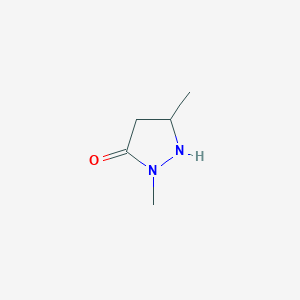 molecular formula C5H10N2O B1355320 1,3-dimethyl-5-pyrazolidone CAS No. 54945-11-8