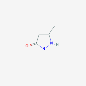 molecular formula C5H10N2O B1355320 2,5-二甲基吡唑烷-3-酮 CAS No. 54945-11-8