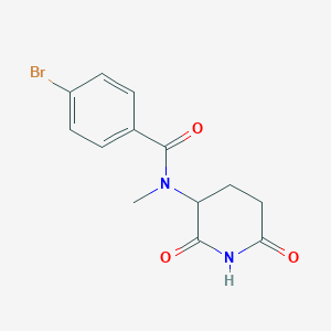 molecular formula C13H13BrN2O3 B13553200 4-bromo-N-(2,6-dioxo-3-piperidinyl)-N-methylBenzamide 