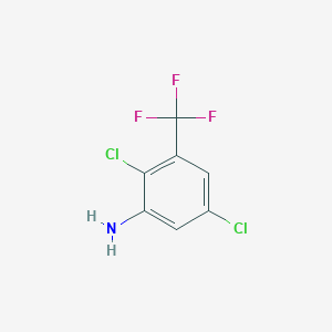 molecular formula C7H4Cl2F3N B1355322 2,5-Dichloro-3-(trifluoromethyl)aniline CAS No. 103995-81-9